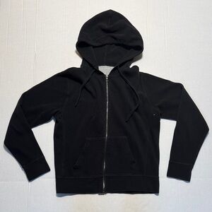 MAJESTIC FILATURES Homme Men's Black Zip-Up Hoodie100% Cotton Deluxe Size‎ M